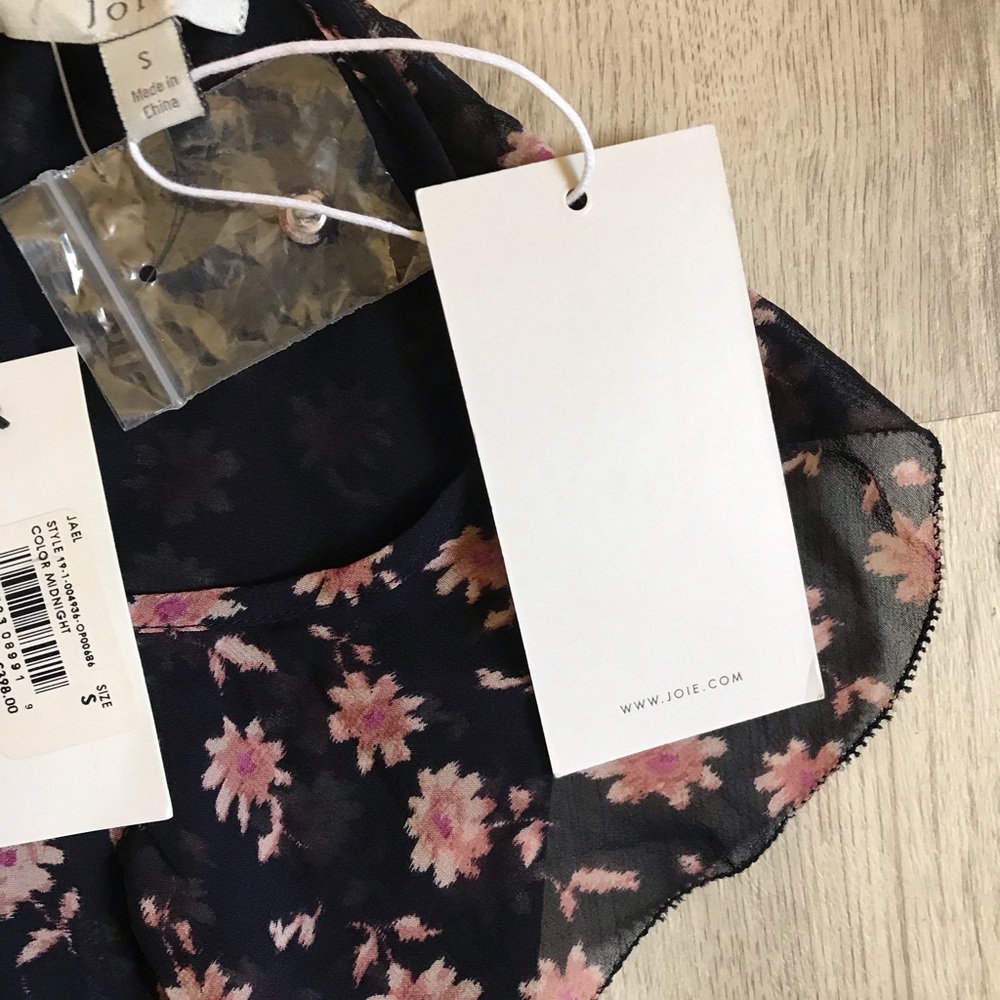 HOST PICK  🎊🎉JOIE Jael Floral-print Silk Jumpsuit In Midnight NWT Size Small - Picture 10 of 12